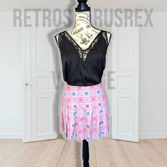 DOLLS Kill x Care Bears Harmony in My Heart Plaid Pleated Mini Skirt, Small NWT - Picture 9 of 11